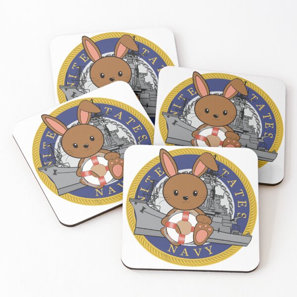 Artikelvorschau, Cute Navy Bunny Military Mascot  entworfen und verkauft von Auntie M.