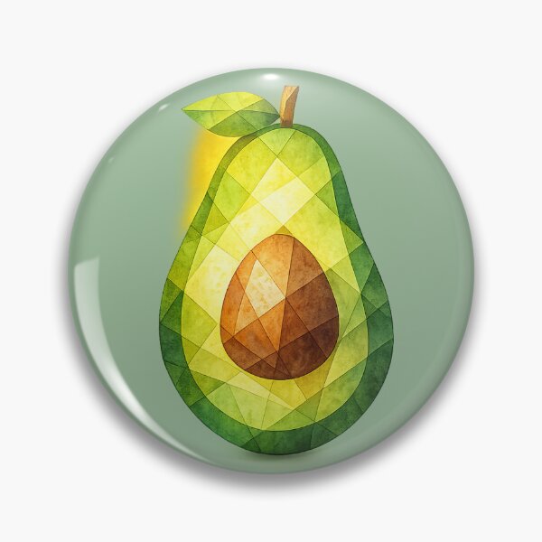 Item preview, Geometric Watercolor Avocado designed and sold by Midnight Garden.