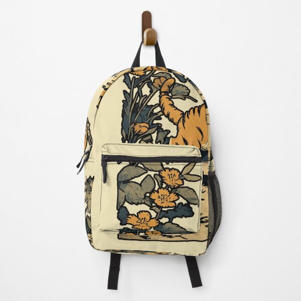 Item preview, Cute orange kitten in flower garden cottagecore art designed and sold by Region.