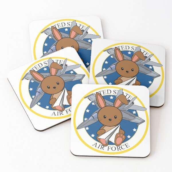 Artikelvorschau, Cute Air Force Bunny Military Mascot entworfen und verkauft von Auntie M.