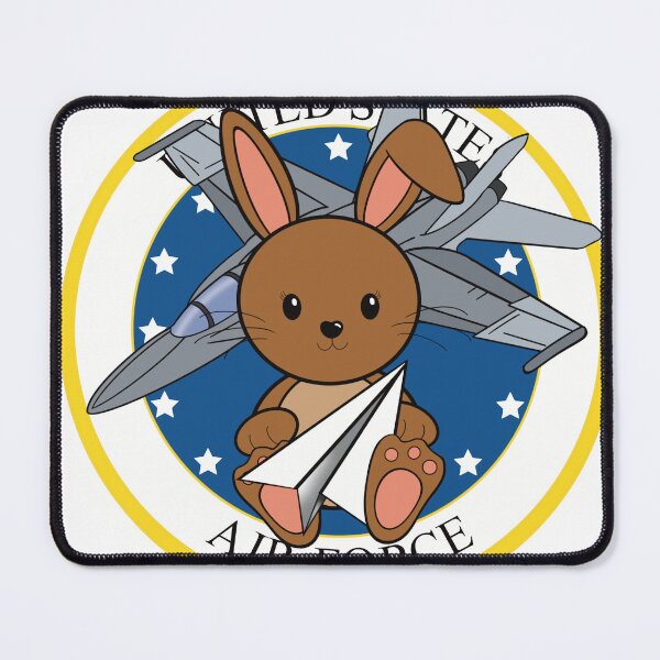 Aperçu de l'œuvre Cute Air Force Bunny Military Mascot créée et vendue par Auntie M.