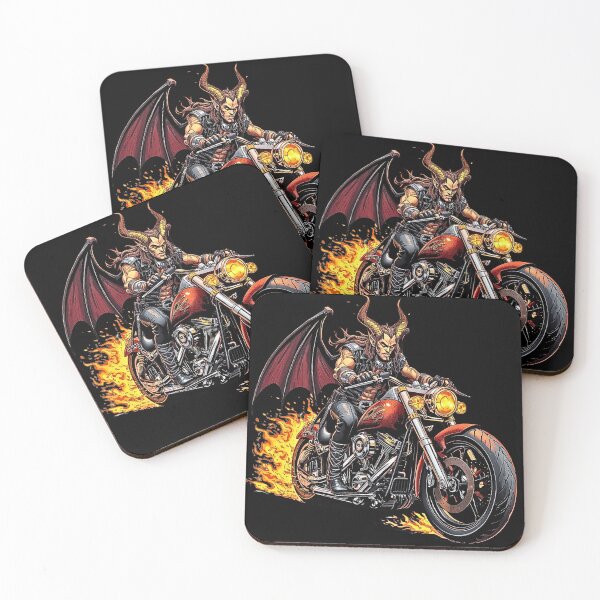 Item preview, Devil Riding Motorcycle – Hell Rider Demon Biker Dark Gothic Motorcycle Design designed and sold by SKULLARTISTRY.