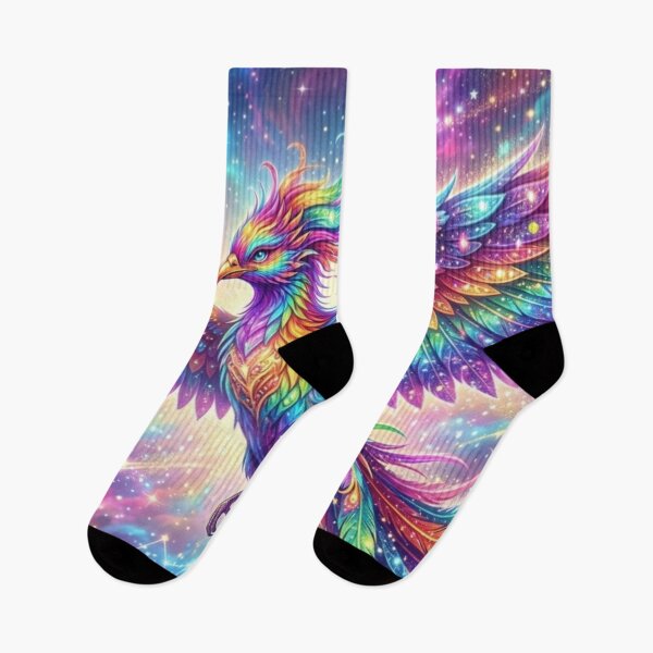 Item preview, Rainbow Cosmic Phoenix – Colorful Galaxy Firebird Fantasy Art designed and sold by ethnicdigital.
