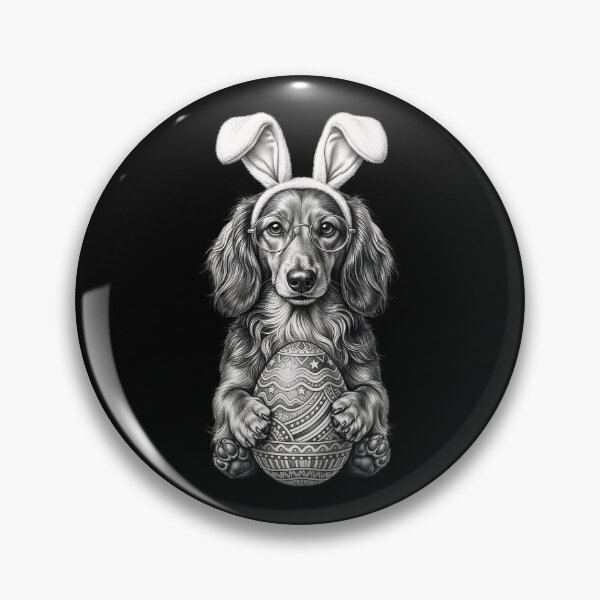 Item preview, Funny Dachshund Easter Smart Wiener Dog in Glasses Ears Egg designed and sold by OlakunleOloroz.
