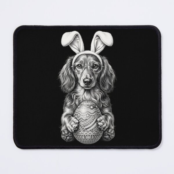 Item preview, Funny Dachshund Easter Smart Wiener Dog in Glasses Ears Egg designed and sold by OlakunleOloroz.