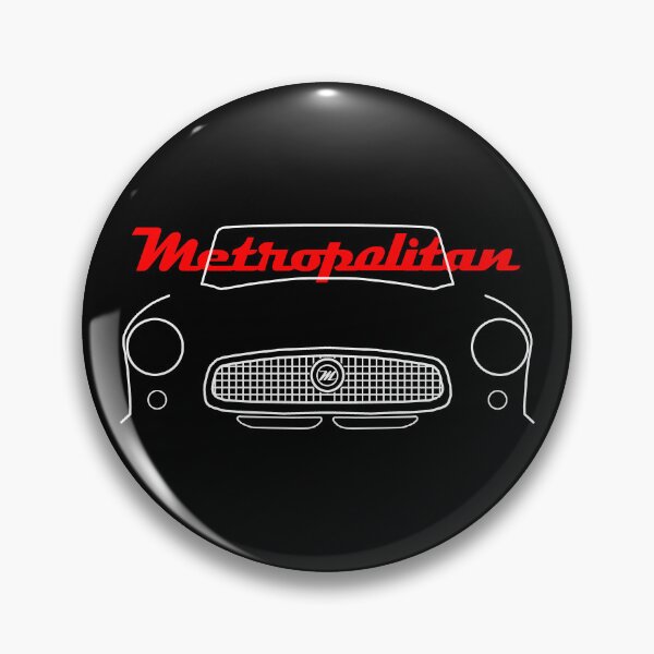 Item preview, Nash Metropolitan 1950s classic car emblem and outline (white) designed and sold by soitwouldseem.
