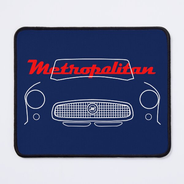 Item preview, Nash Metropolitan 1950s classic car emblem and outline (white) designed and sold by soitwouldseem.