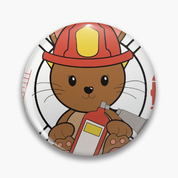 Item preview, Cute Firefighter Bunny First Responder Mascot designed and sold by Auntie M.