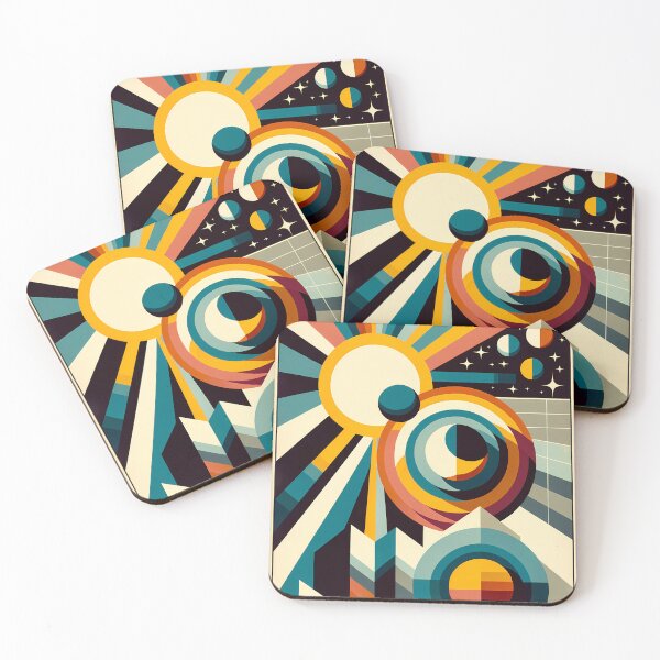 Item preview, Geometric Sun and Moon Abstract designed and sold by InkSmithery.