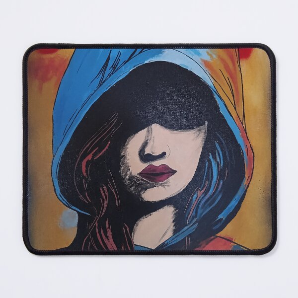 Item preview, Lyrenis - Mystical woman hidden in a hood and between color and shadow. designed and sold by ElysiumArtworks.