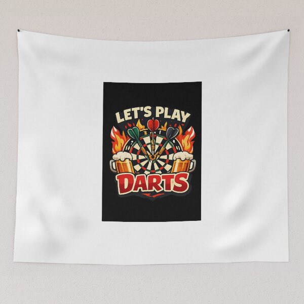 Item preview, Let's Play Darts – Funny Dart Player Design designed and sold by Tropivaro.