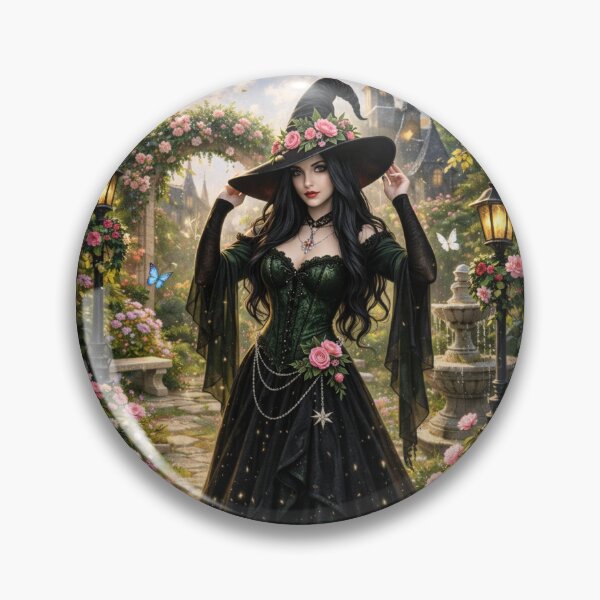 Item preview, Miranda the Witch, Enchanted Garden Witch – Romantic Gothic Floral Fantasy Witch Aesthetic designed and sold by MrsMimpi.
