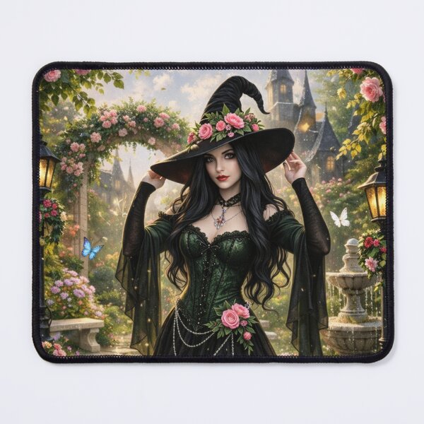 Item preview, Miranda the Witch, Enchanted Garden Witch – Romantic Gothic Floral Fantasy Witch Aesthetic designed and sold by MrsMimpi.