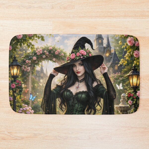 Item preview, Miranda the Witch, Enchanted Garden Witch – Romantic Gothic Floral Fantasy Witch Aesthetic designed and sold by MrsMimpi.
