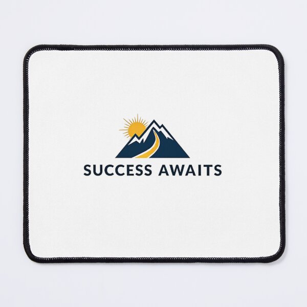 Item preview, Minimalist Mountain Success Awaits Motivational Art designed and sold by Posiheal26.