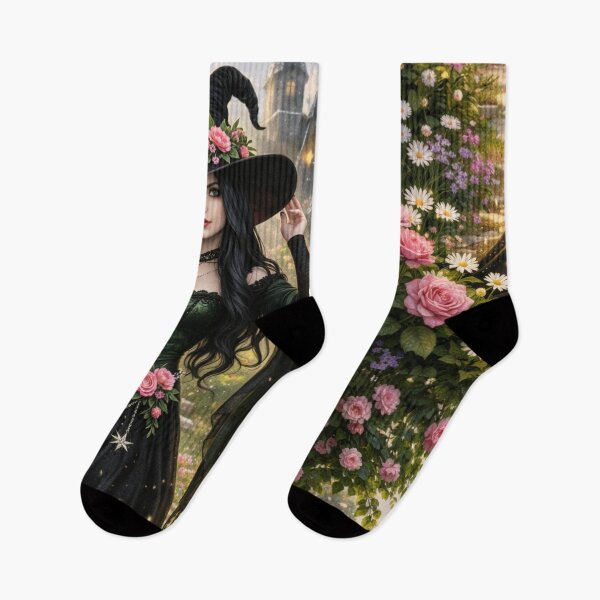 Item preview, Miranda the Witch, Enchanted Garden Witch – Romantic Gothic Floral Fantasy Witch Aesthetic designed and sold by MrsMimpi.