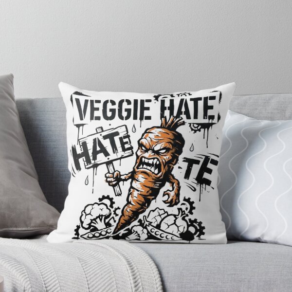 Item preview, Veggie Hate: Angry Carrot Stencil – Gritty Urban Street Art Mural designed and sold by RDproject.