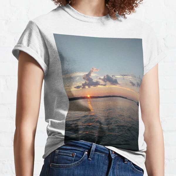 Water, Sunset, Reflection, #Water, #Sunset, #Reflection Classic T-Shirt