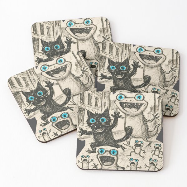 Item preview, Funny animals rebel revolution protest cat lizards frogs victory designed and sold by BigMRanch.