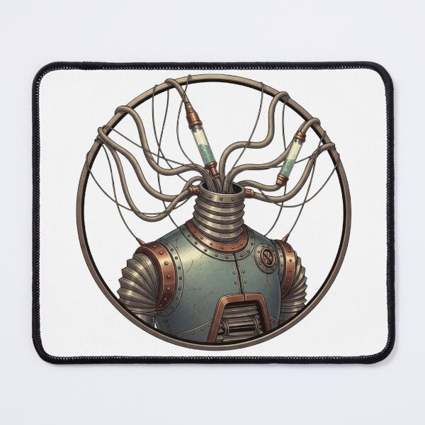 Item preview, Steampunk Cyborg Commander - Sci-Fi Mechanical Emblem" designed and sold by Dzblack.
