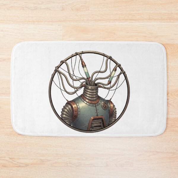 Item preview, Steampunk Cyborg Commander - Sci-Fi Mechanical Emblem" designed and sold by Dzblack.