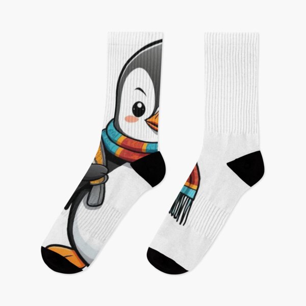 Item preview, Cute Grumpy Penguin with Fish Sticker designed and sold by Danyel94.