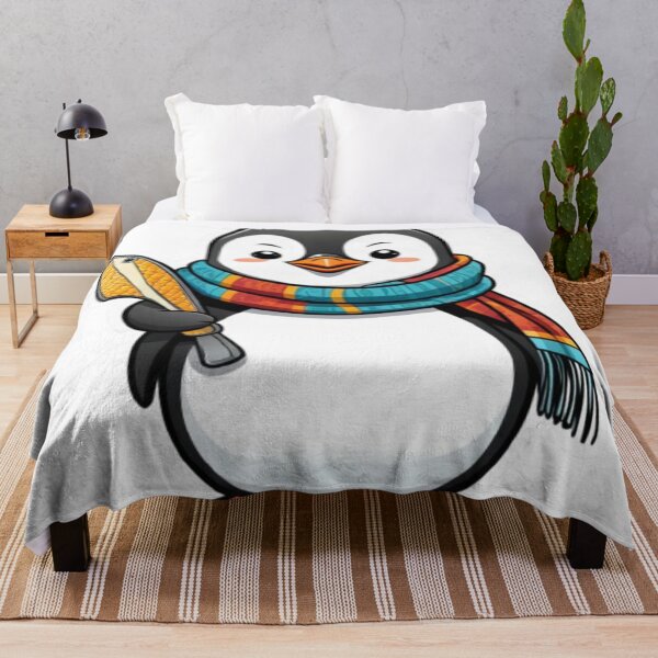 Item preview, Cute Grumpy Penguin with Fish Sticker designed and sold by Danyel94.