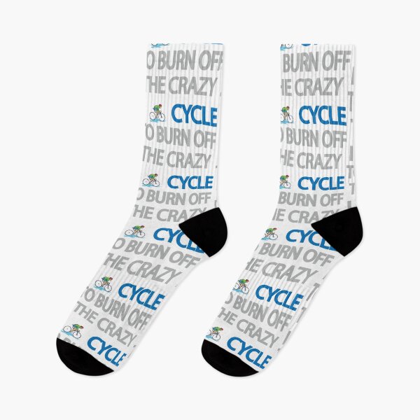 Item preview, I Cycle to Burn Off the Crazy Funny Cycling Humor Design designed and sold by Moriarty's Digital Visions.