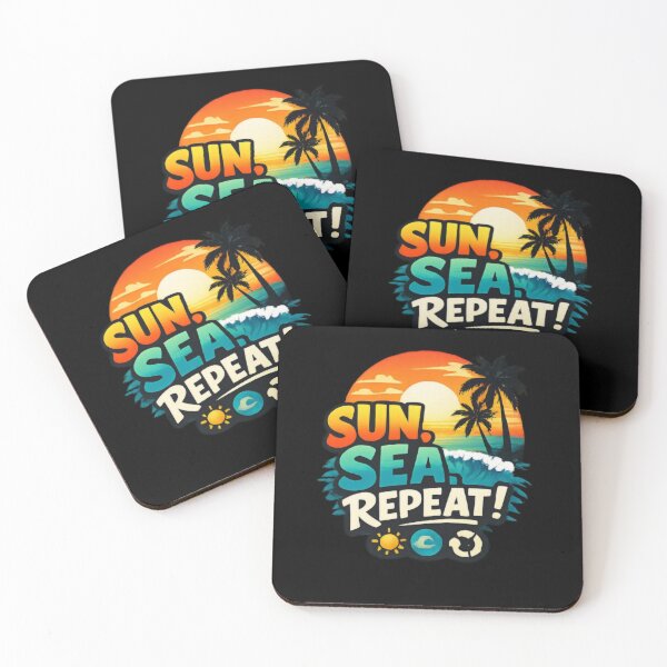 Item preview, Sun Sea Repeat – Summer Beach Vibes Design designed and sold by Tropivaro.