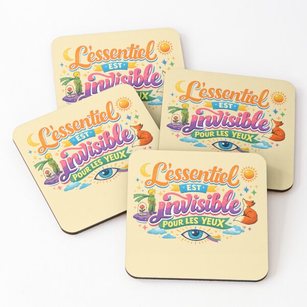 Item preview, "What is essential is invisible to the eyes," a French phrase.  designed and sold by Moonshroomarts.