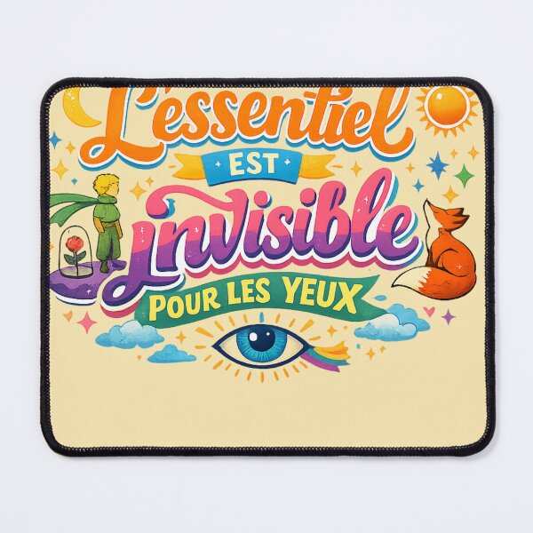 Item preview, "What is essential is invisible to the eyes," a French phrase.  designed and sold by Moonshroomarts.