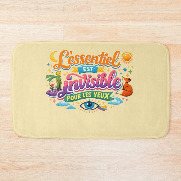 Item preview, "What is essential is invisible to the eyes," a French phrase.  designed and sold by Moonshroomarts.