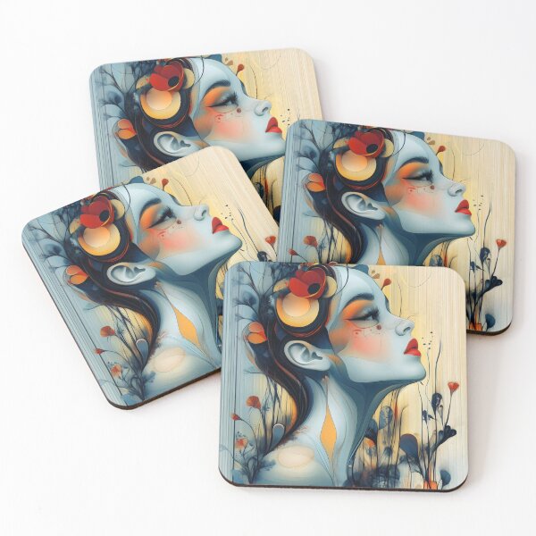 Item preview, Surreal Botanical Woman Dreamlike Portrait designed and sold by Shoot-The-Moon.