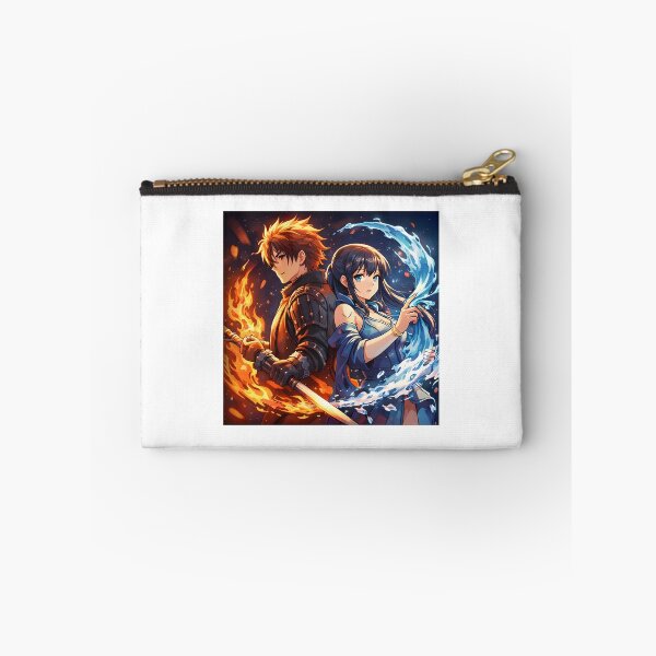 Item preview, Fire and Water Anime Warriors – Elemental Power Duo designed and sold by Anshugoyal.