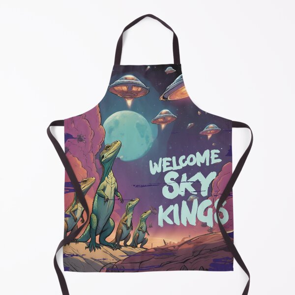 Item preview, Lizards welcome aliens funny world invasion spaceships sci-fi science fiction designed and sold by BigMRanch.