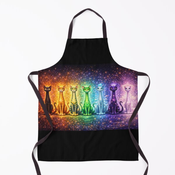Item preview, Chakra Long Necked Cat Collection – Mid Century Modern Long Neck Cat Spiritual Art designed and sold by chihuahuashower.
