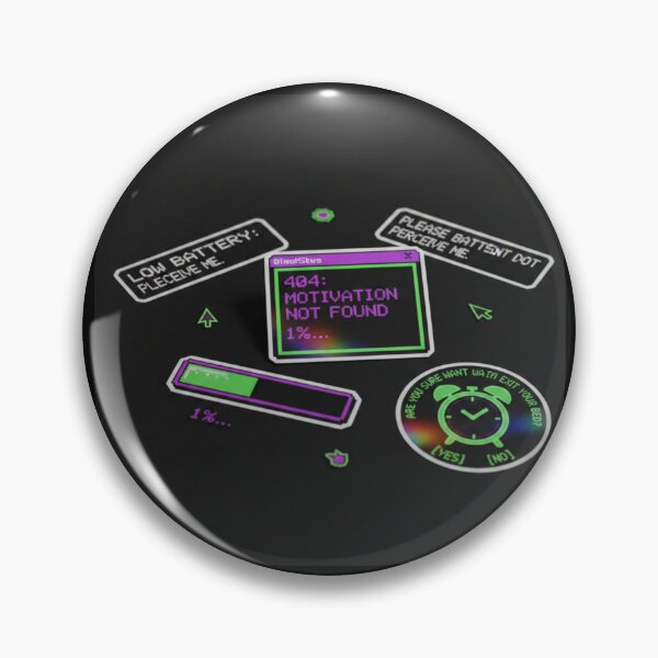 Item preview, 404 Motivation Not Found Sticker Pack - Retro Computer Glitch & Gamer Humor designed and sold by Ishqkidua.