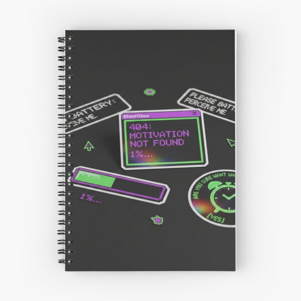 Item preview, 404 Motivation Not Found Sticker Pack - Retro Computer Glitch & Gamer Humor designed and sold by Ishqkidua.