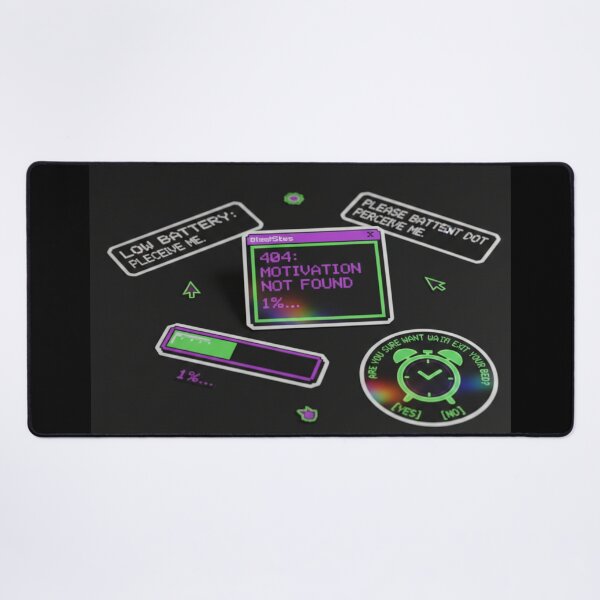 Item preview, 404 Motivation Not Found Sticker Pack - Retro Computer Glitch & Gamer Humor designed and sold by Ishqkidua.