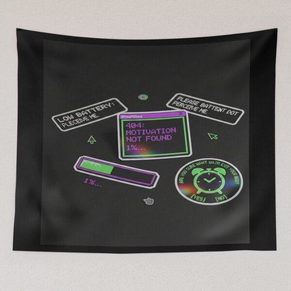 Item preview, 404 Motivation Not Found Sticker Pack - Retro Computer Glitch & Gamer Humor designed and sold by Ishqkidua.