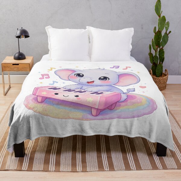 Item preview, Kawaii Elephant Playing Piano - Cute Anime Style. designed and sold by Lylysun.
