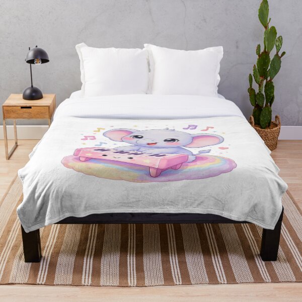 Item preview, Kawaii Elephant Playing Piano - Cute Anime Style. designed and sold by Lylysun.