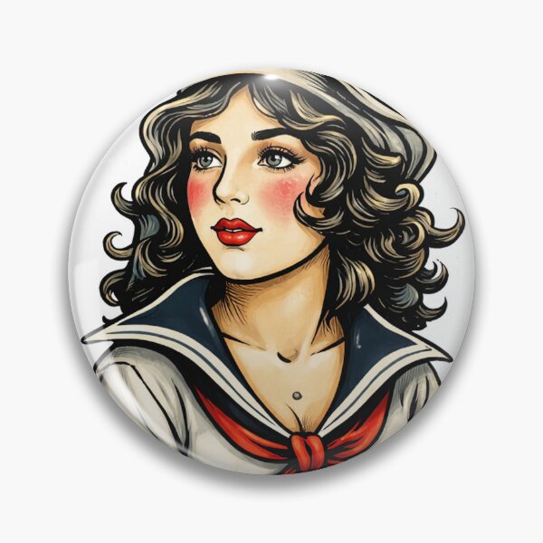 Item preview, vintage sailor girl designed and sold by hiperdinotees.