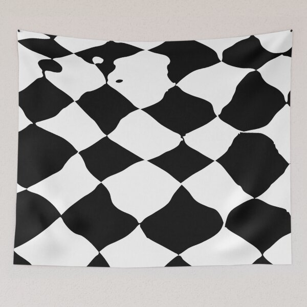 Item preview, Psychedelic sixties swimming pool flowing black white pattern waves designed and sold by Luzi Illustrella.