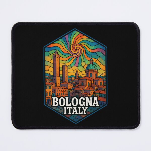 Item preview, Bologna Italy Stained Glass Art Travel designed and sold by TomFrontierArt.