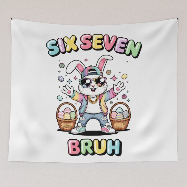 Item preview, Happy Easter 6 7 meme Funny Bunny  designed and sold by BuxomBabe21.