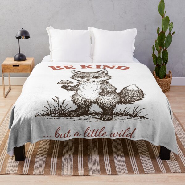 Item preview, Be Kind But a Little Wild Cute Fox Vintage designed and sold by will freed18.