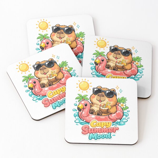 Item preview, Cute Capybara Pool Party Summer Vibes designed and sold by avinigav.