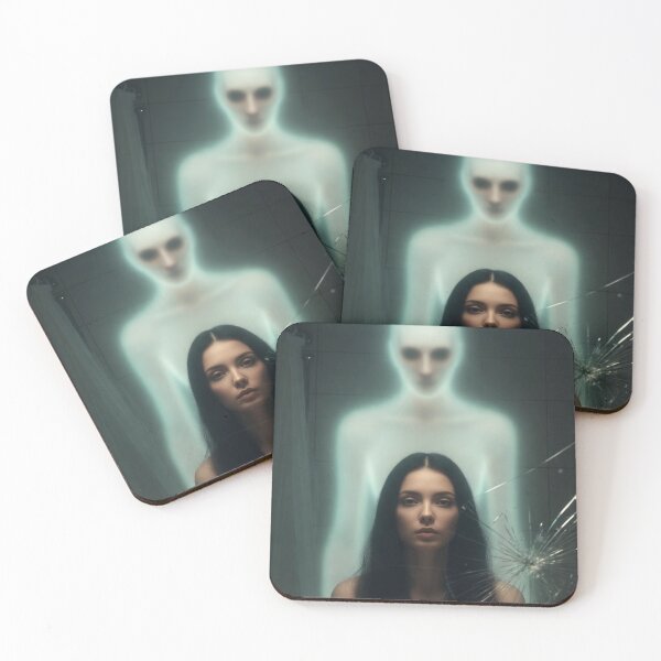 Item preview, Haunted Mirror: Ethereal Spectral Entity Behind Woman designed and sold by MakarenaCreate.