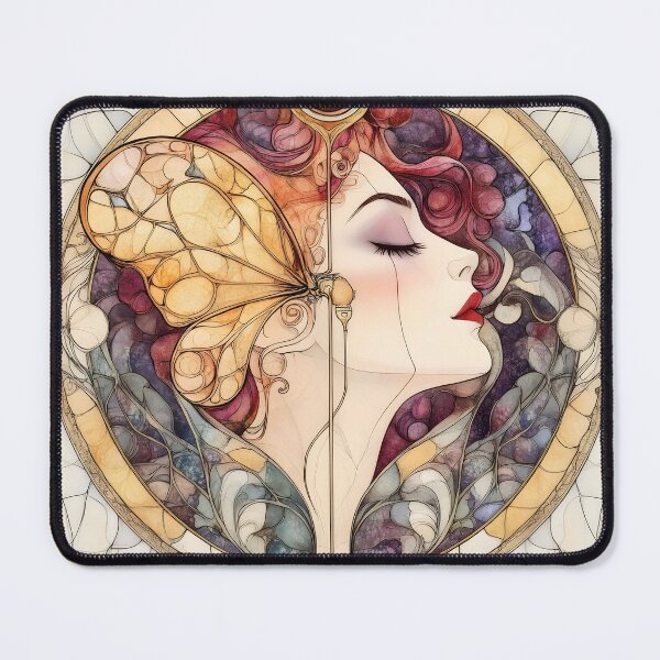 Item preview, Art Nouveau Butterfly Woman designed and sold by Shoot-The-Moon.